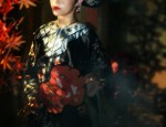 Womens Placket-Style Tang Suit Jacket with盘扣细节