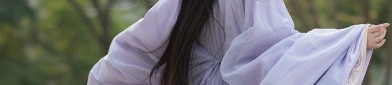 A Little Girl in Traditional Chinese Hanfu Long-sleeved Robes