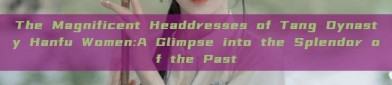 The Magnificent Headdresses of Tang Dynasty Hanfu Women:A Glimpse into the Splendor of the Past