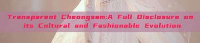Transparent Cheongsam:A Full Disclosure on its Cultural and Fashionable Evolution