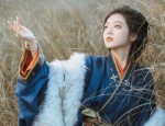 Winter Pink Childrens Traditional Chinese Hanfu Dress for Girls