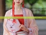 Red Traditional Chinese Womens Dress Set:The Essence of Tang Style