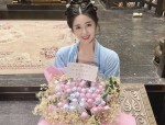 Elegant Young Girl in a Stylish Slit Cheongsam Dress Thin and Chic