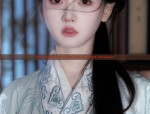 The Elegance of a Tall Lady in a Pink Cheongsam