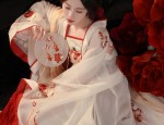 Charming Cloud Silk:A Womans Cheongsam with Delicate Cloud-Inspired Pattern and Qipao Collar
