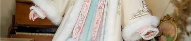 Traditional Chinese Style MaFace Skirt and Shoes for Children in Autumn Winter Fashion