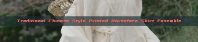 Traditional Chinese Style Printed Horseface Skirt Ensemble