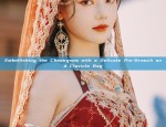 Embellishing the Cheongsam with a Delicate Pin-Brooch and Clavicle Bag