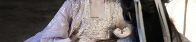 Winter Chic in a White Qipao Cheongsam Dress
