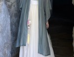 Plush Embroidery-Detail Oversized-Size Horseface Skirt Ensemble