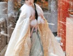 The Mid-Sleeve Cheongsam Skirt with Three-Quarter Length Sleeves and Belly-Covering Design