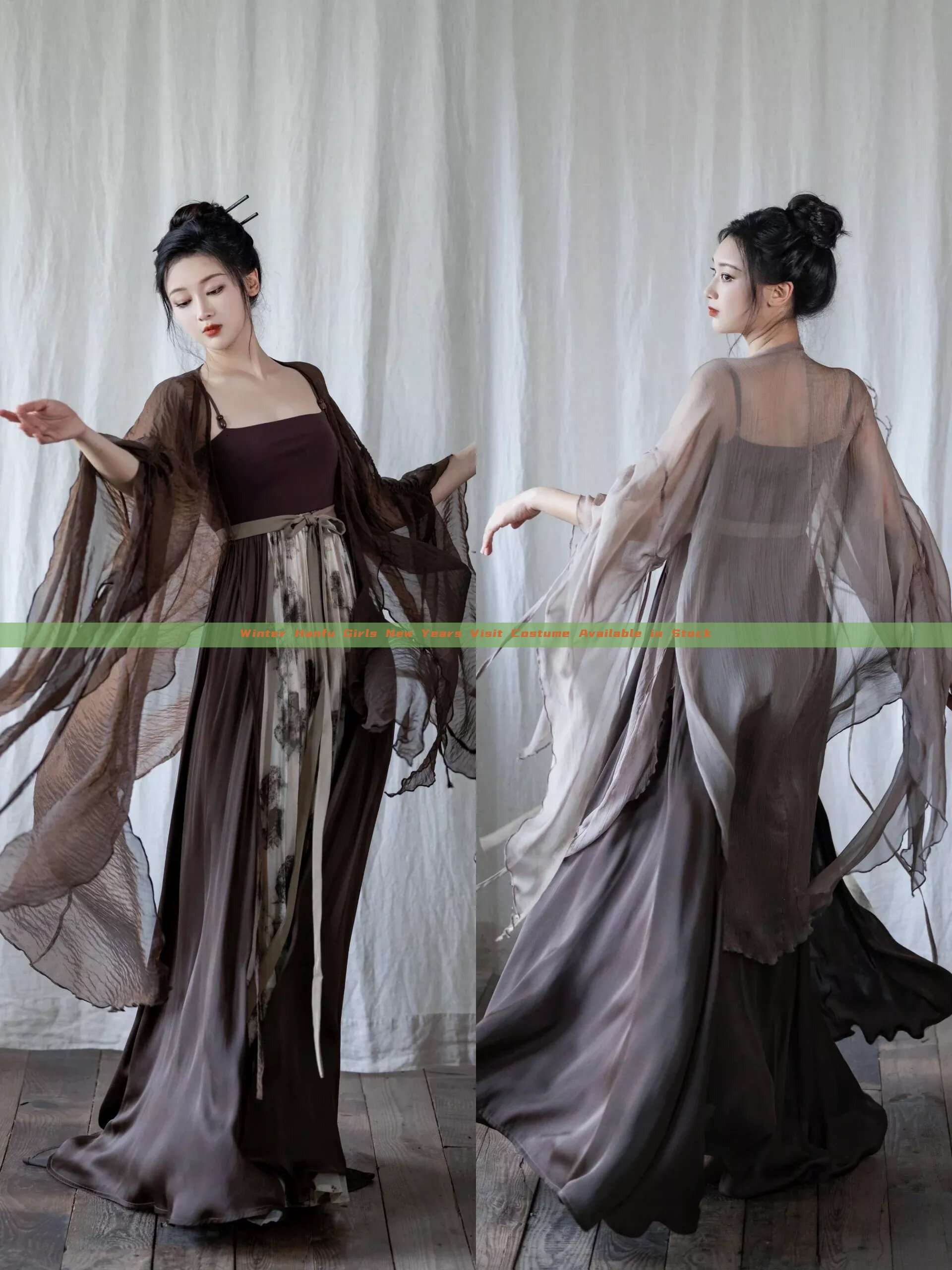 Winter Hanfu Girls New Years Visit Costume Available in Stock