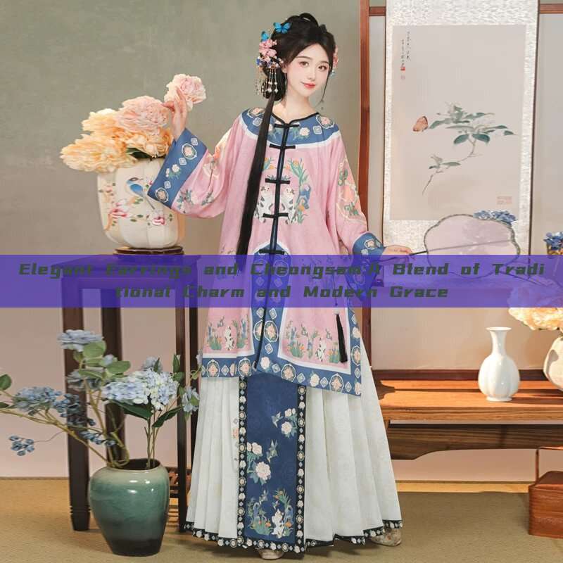 Elegant Earrings and Cheongsam:A Blend of Traditional Charm and Modern Grace Elegant Earrings and Cheongsam:A Blend of Traditional Charm and Modern Grace