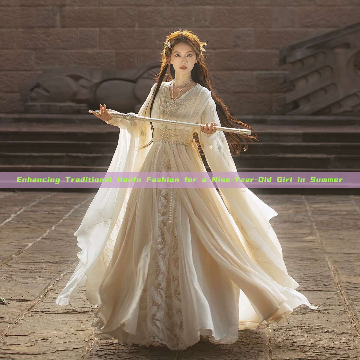 Enhancing Traditional Hanfu Fashion for a Nine-Year-Old Girl in Summer Enhancing Traditional Hanfu Fashion for a Nine-Year-Old Girl in Summer