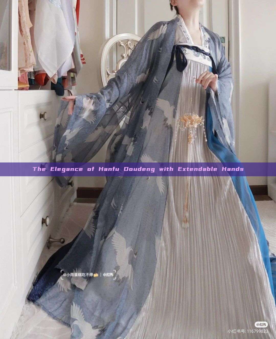 The Elegance of Hanfu Doudeng with Extendable Hands The Elegance of Hanfu Doudeng with Extendable Hands