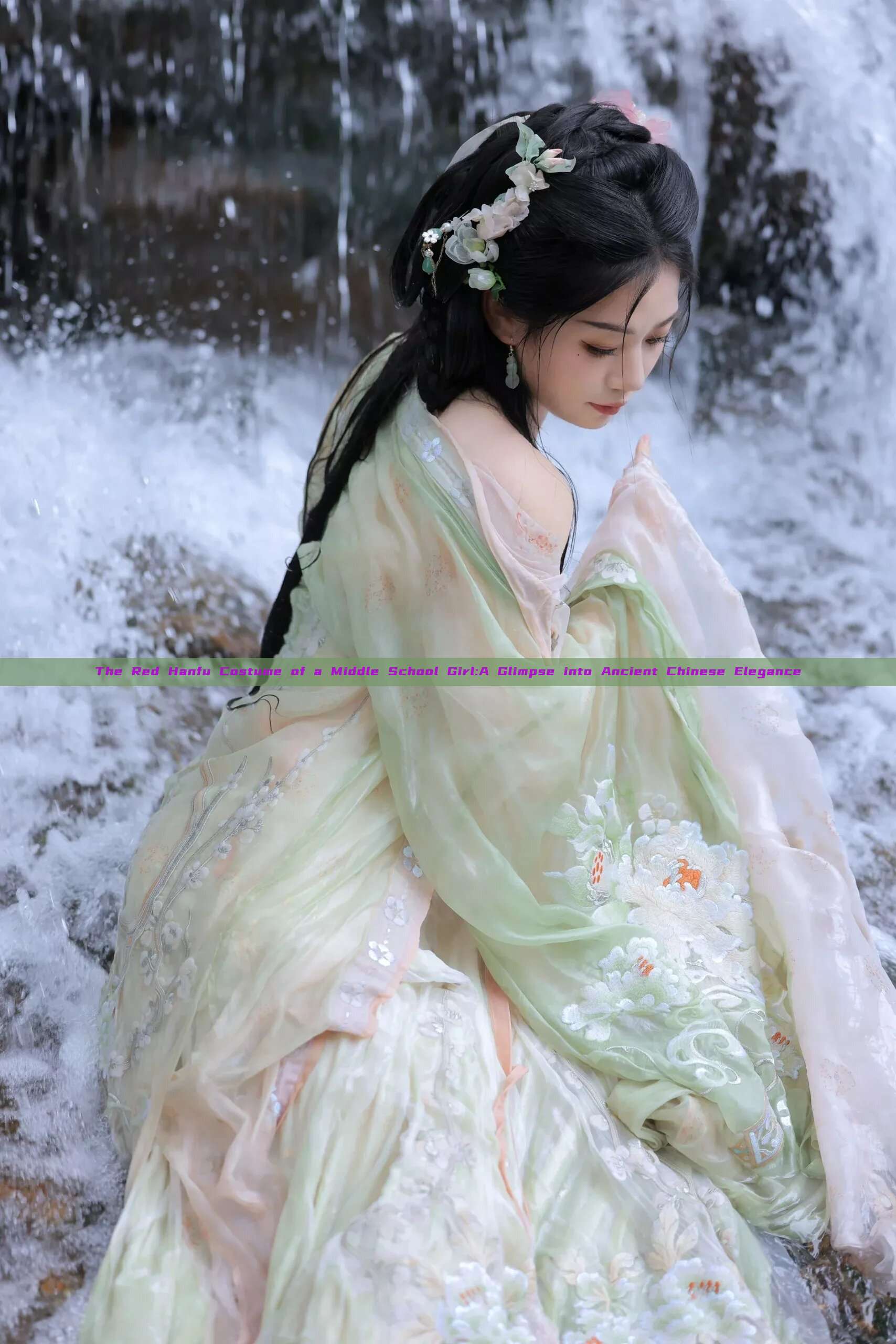The Red Hanfu Costume of a Middle School Girl:A Glimpse into Ancient Chinese Elegance