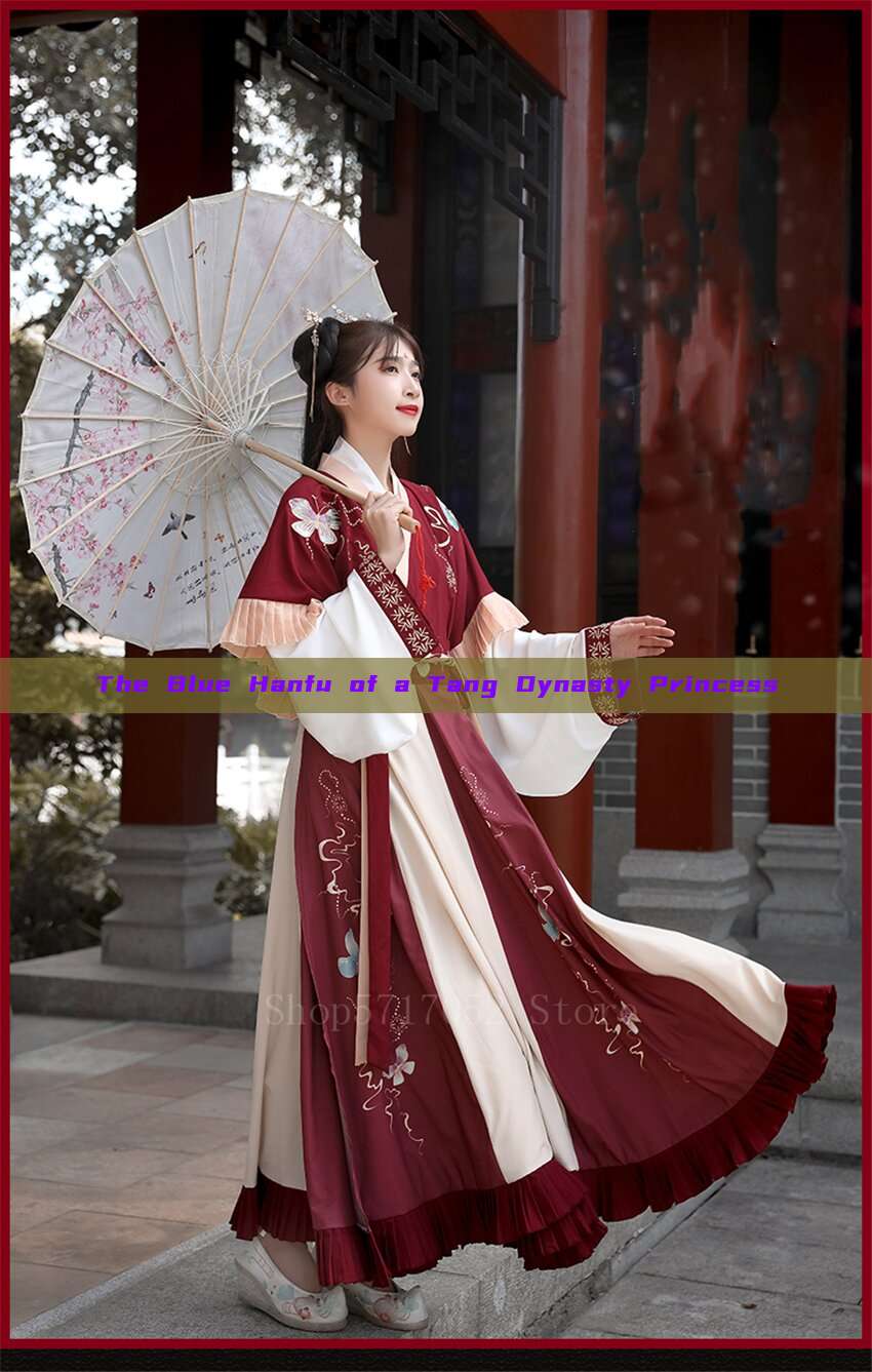 The Blue Hanfu of a Tang Dynasty Princess The Blue Hanfu of a Tang Dynasty Princess