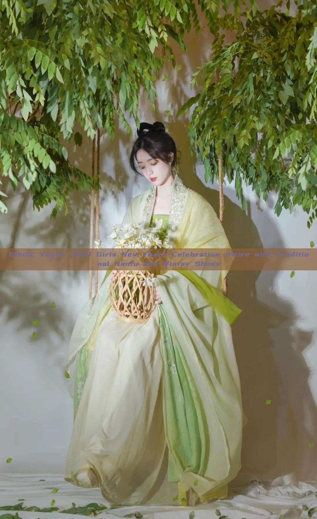 Ethnic Vogue Child Girls New Years Celebration Attire with Traditional Hanfu and Winter Shoes Ethnic Vogue Child Girls New Years Celebration Attire with Traditional Hanfu and Winter Shoes