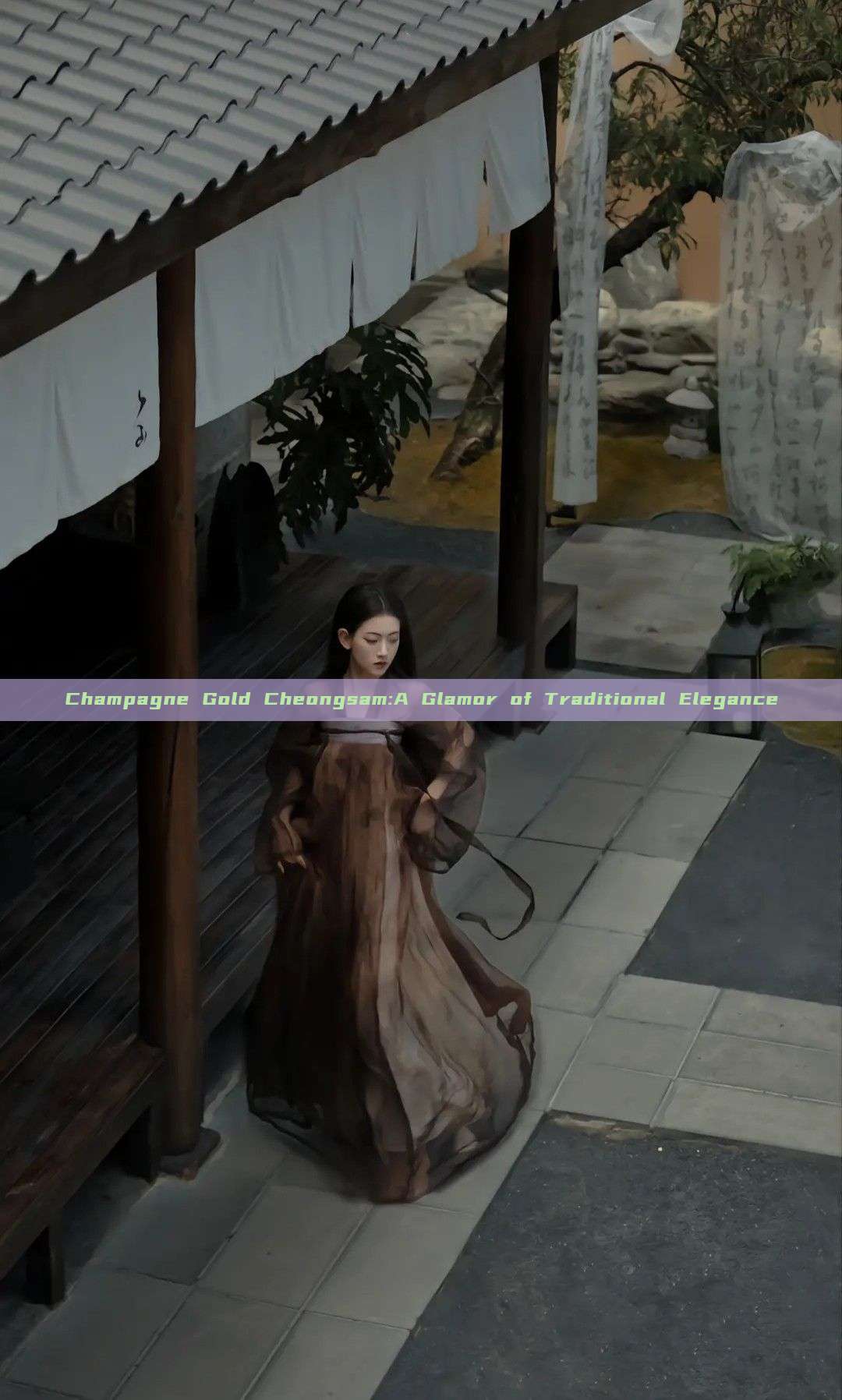 Champagne Gold Cheongsam:A Glamor of Traditional Elegance Champagne Gold Cheongsam:A Glamor of Traditional Elegance