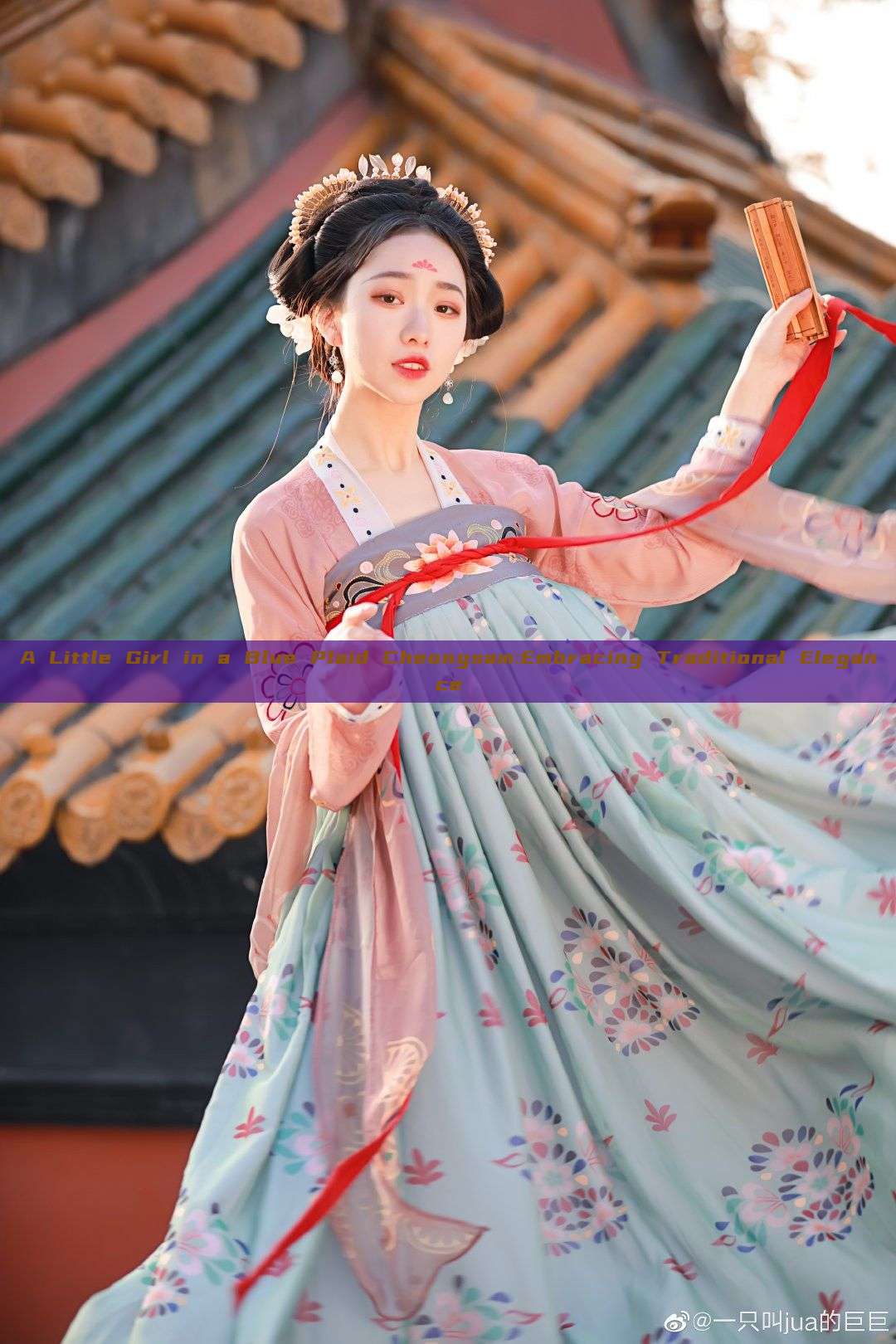 A Little Girl in a Blue Plaid Cheongsam:Embracing Traditional Elegance A Little Girl in a Blue Plaid Cheongsam:Embracing Traditional Elegance