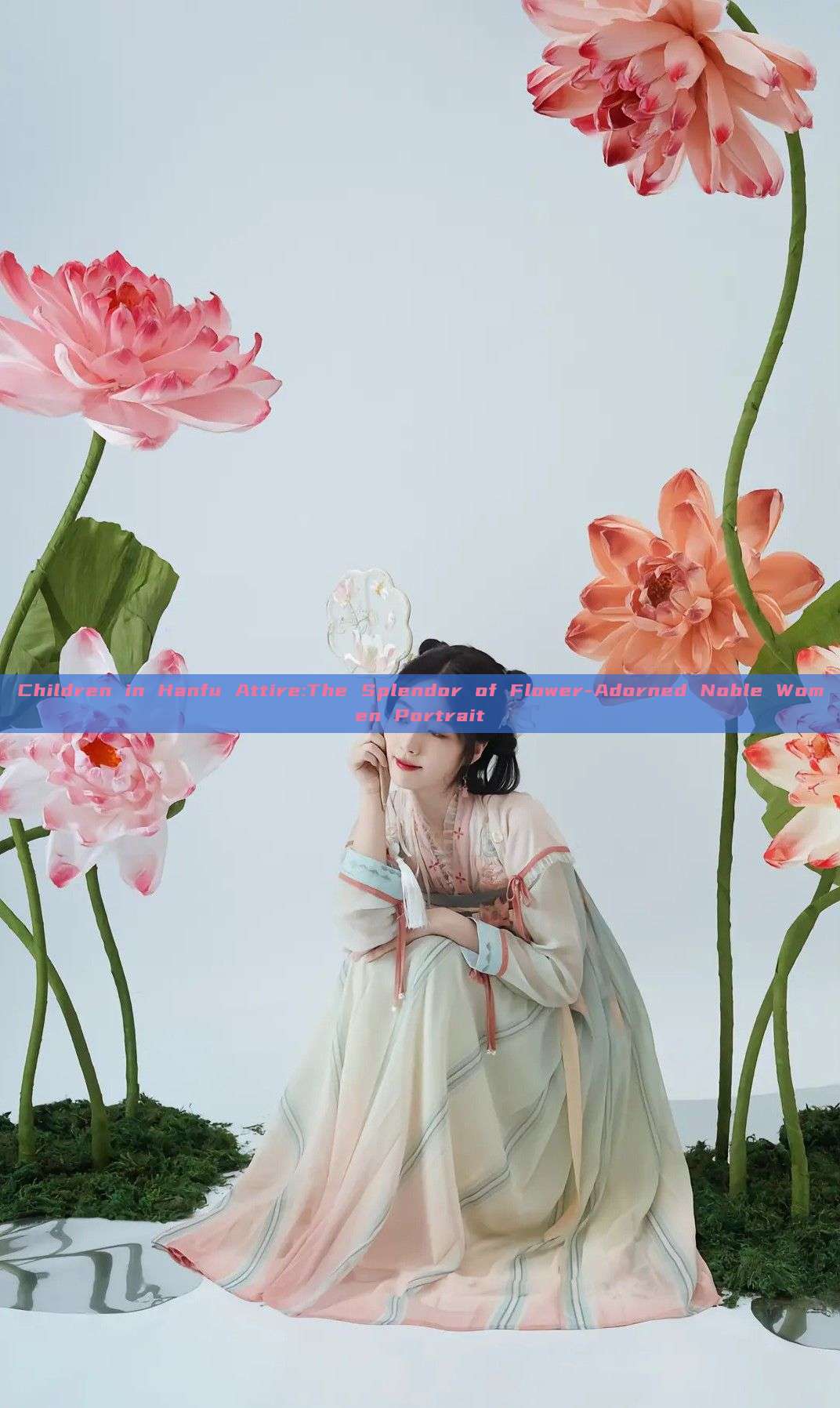 Children in Hanfu Attire:The Splendor of Flower-Adorned Noble Women Portrait Children in Hanfu Attire:The Splendor of Flower-Adorned Noble Women Portrait