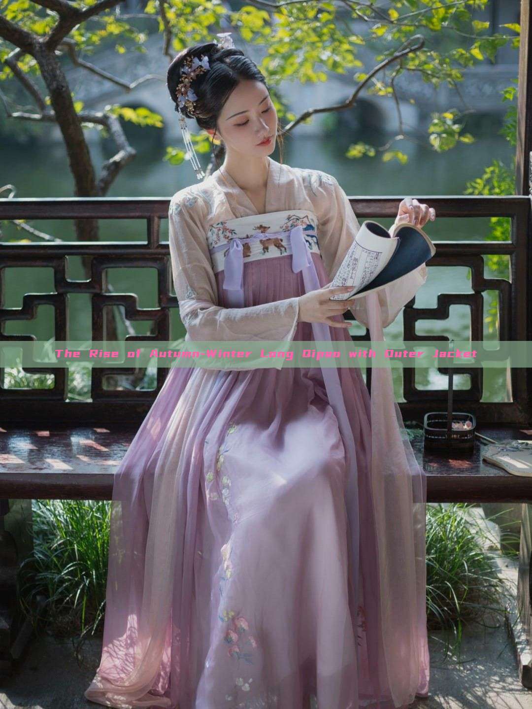 The Rise of Autumn-Winter Long Qipao with Outer Jacket The Rise of Autumn-Winter Long Qipao with Outer Jacket