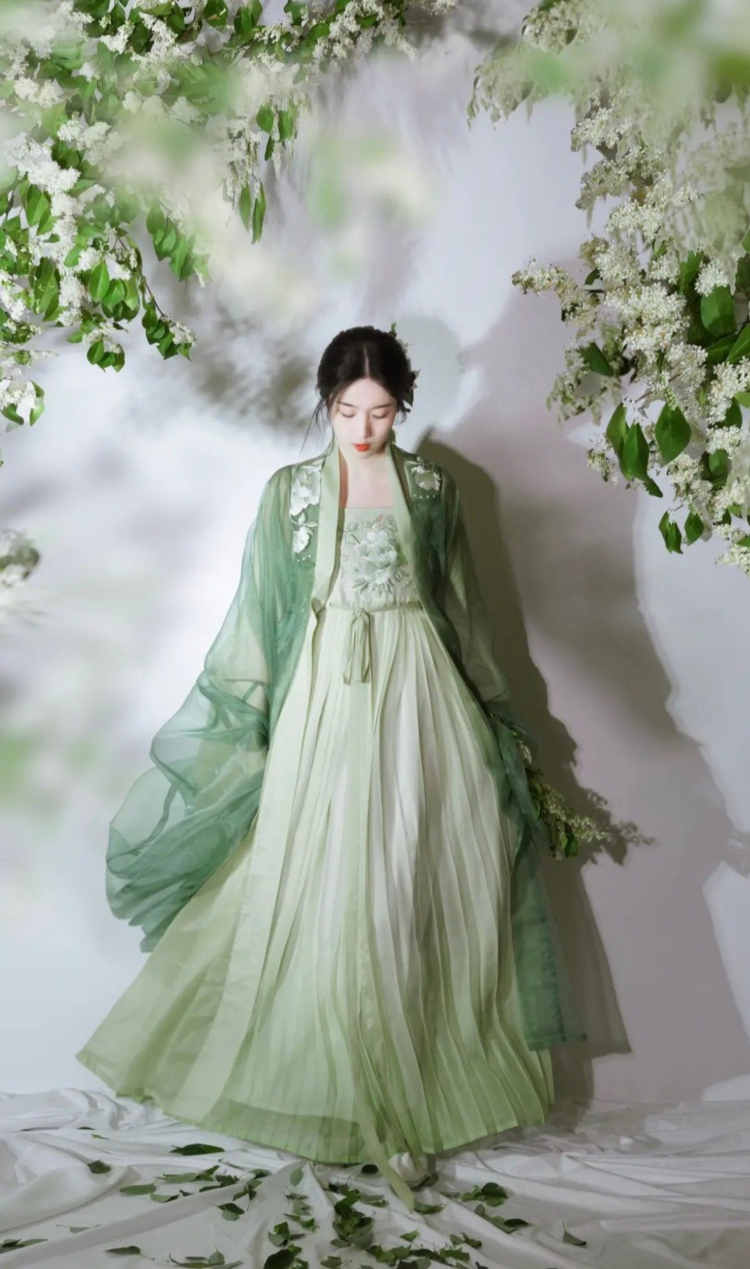 Summer in a White Cheongsam Dress Summer in a White Cheongsam Dress
