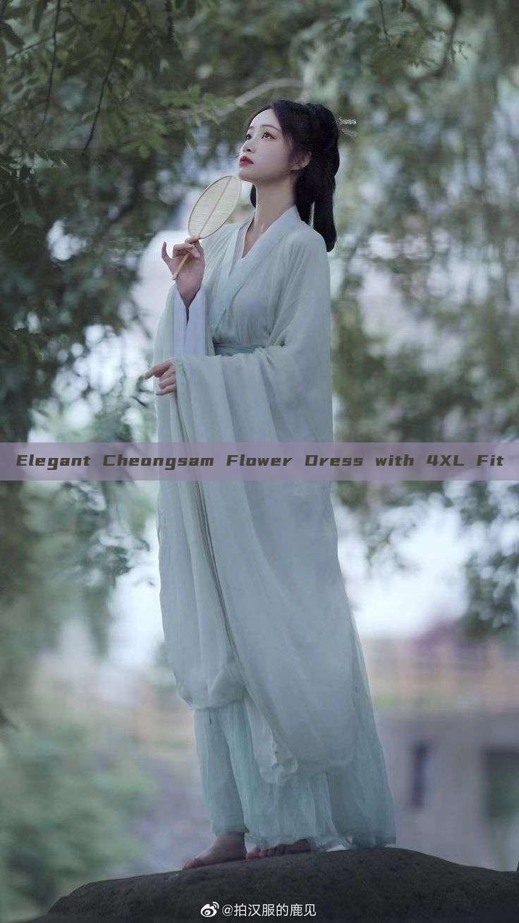 Elegant Cheongsam Flower Dress with 4XL Fit Elegant Cheongsam Flower Dress with 4XL Fit