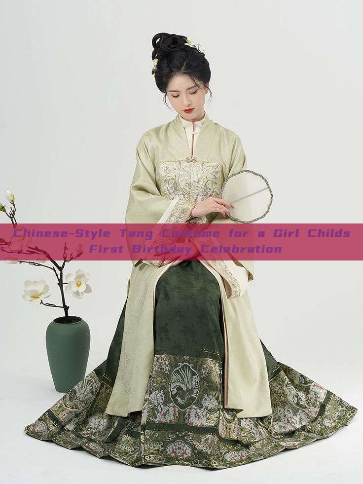 Chinese-Style Tang Costume for a Girl Childs First Birthday Celebration Chinese-Style Tang Costume for a Girl Childs First Birthday Celebration