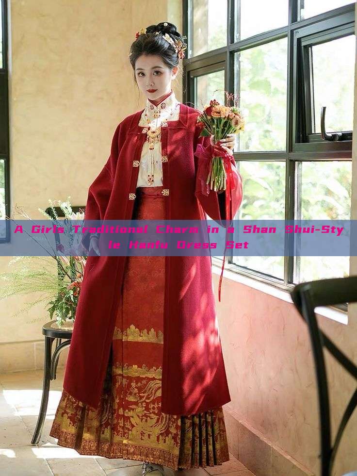 A Girls Traditional Charm in a Shan Shui-Style Hanfu Dress Set