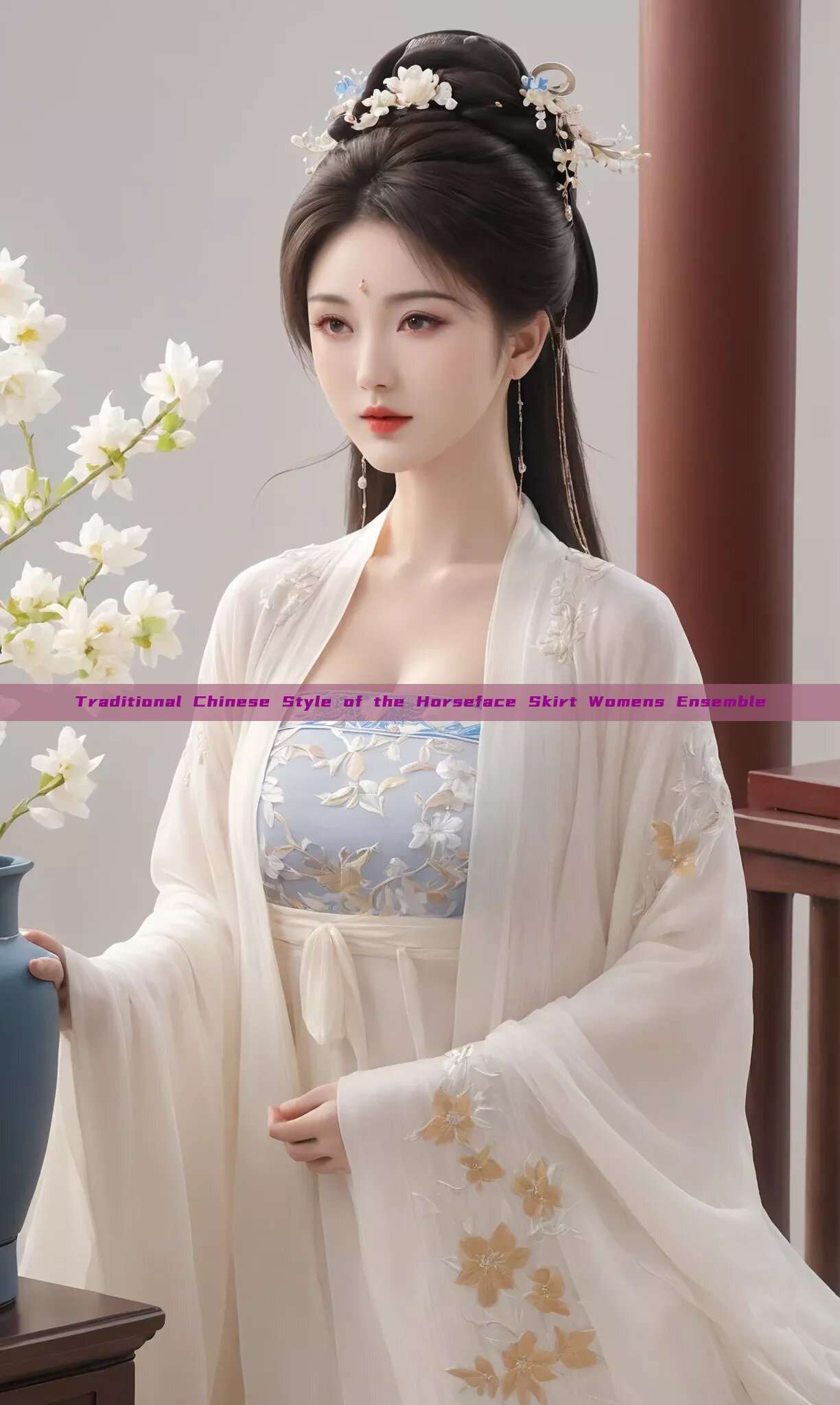 Traditional Chinese Style of the Horseface Skirt Womens Ensemble Traditional Chinese Style of the Horseface Skirt Womens Ensemble