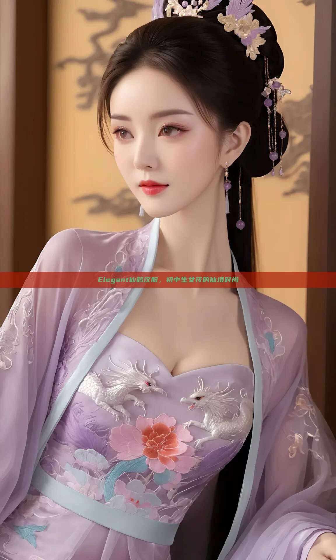 Elegant仙鹤汉服,初中生女孩的仙境时尚 Elegant仙鹤汉服,初中生女孩的仙境时尚