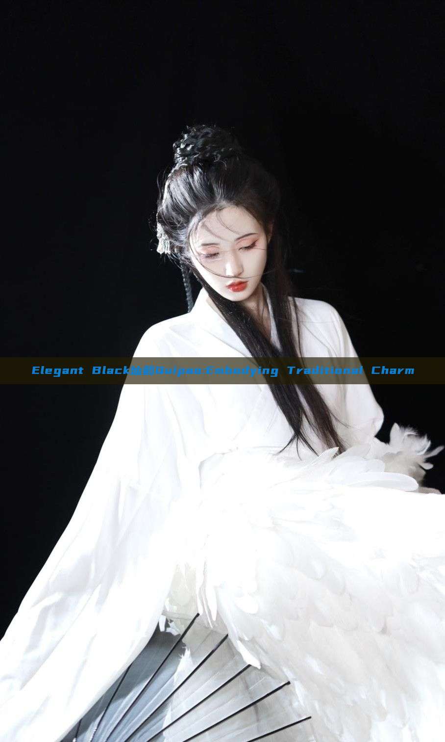 Elegant Black仙鹤Quipao:Embodying Traditional Charm Elegant Black仙鹤Quipao:Embodying Traditional Charm
