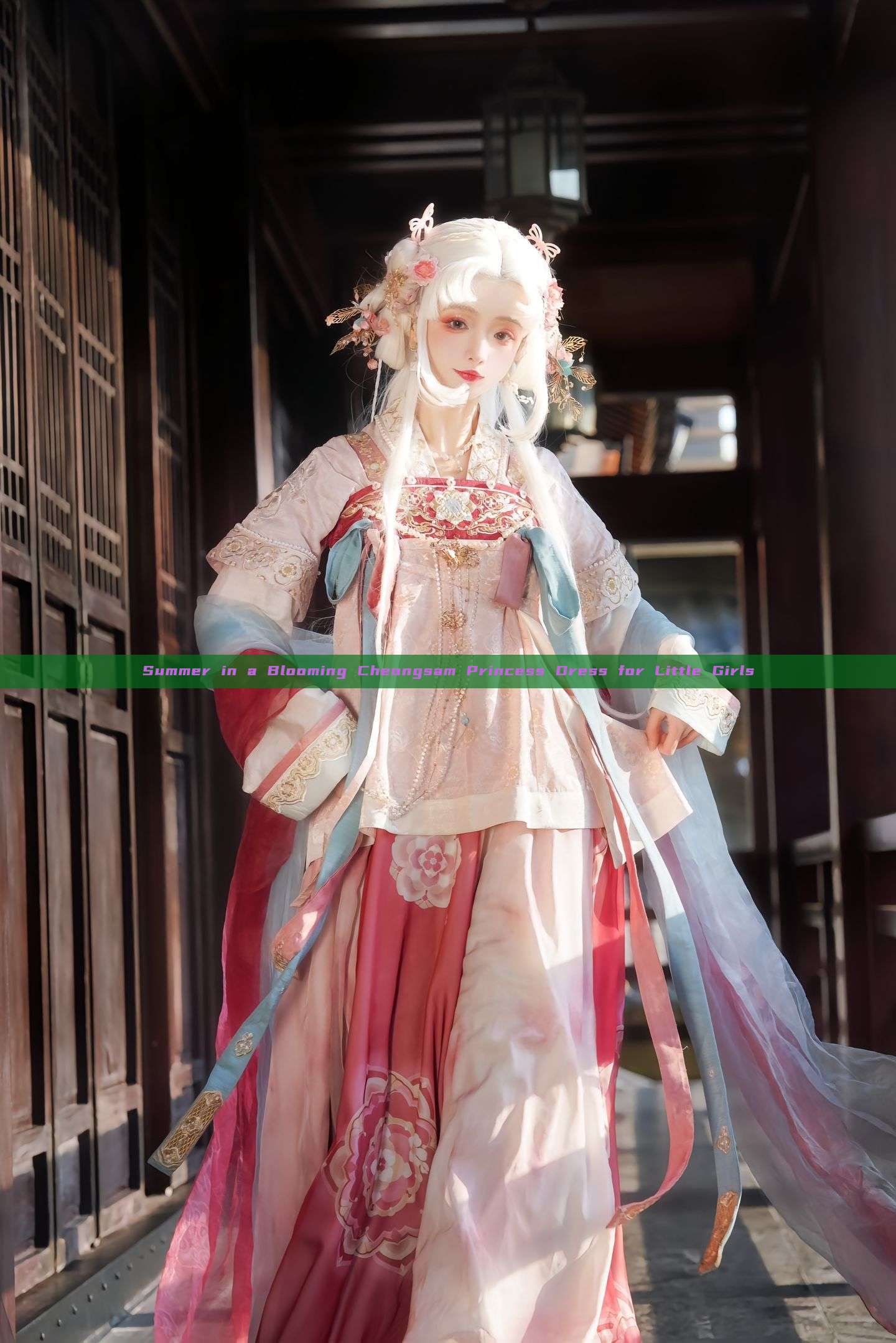 Summer in a Blooming Cheongsam Princess Dress for Little Girls Summer in a Blooming Cheongsam Princess Dress for Little Girls