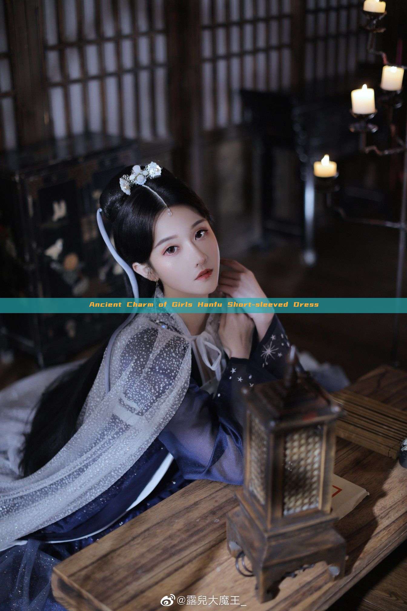 Ancient Charm of Girls Hanfu Short-sleeved Dress
