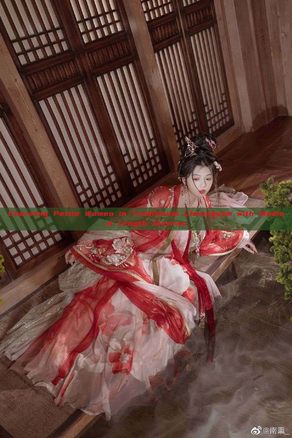 Charming Petite Women in Traditional Cheongsam with Medium Length Sleeves Charming Petite Women in Traditional Cheongsam with Medium Length Sleeves