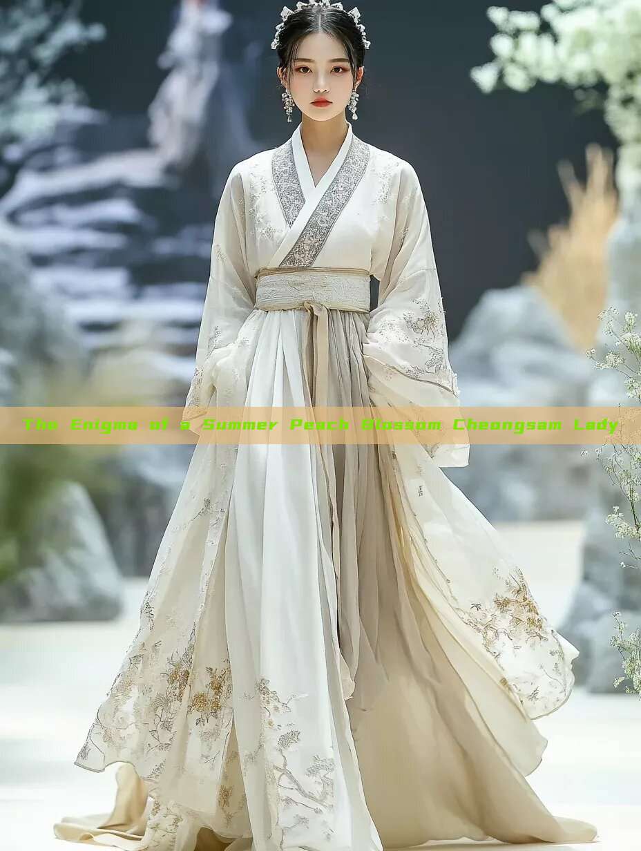 The Enigma of a Summer Peach Blossom Cheongsam Lady The Enigma of a Summer Peach Blossom Cheongsam Lady