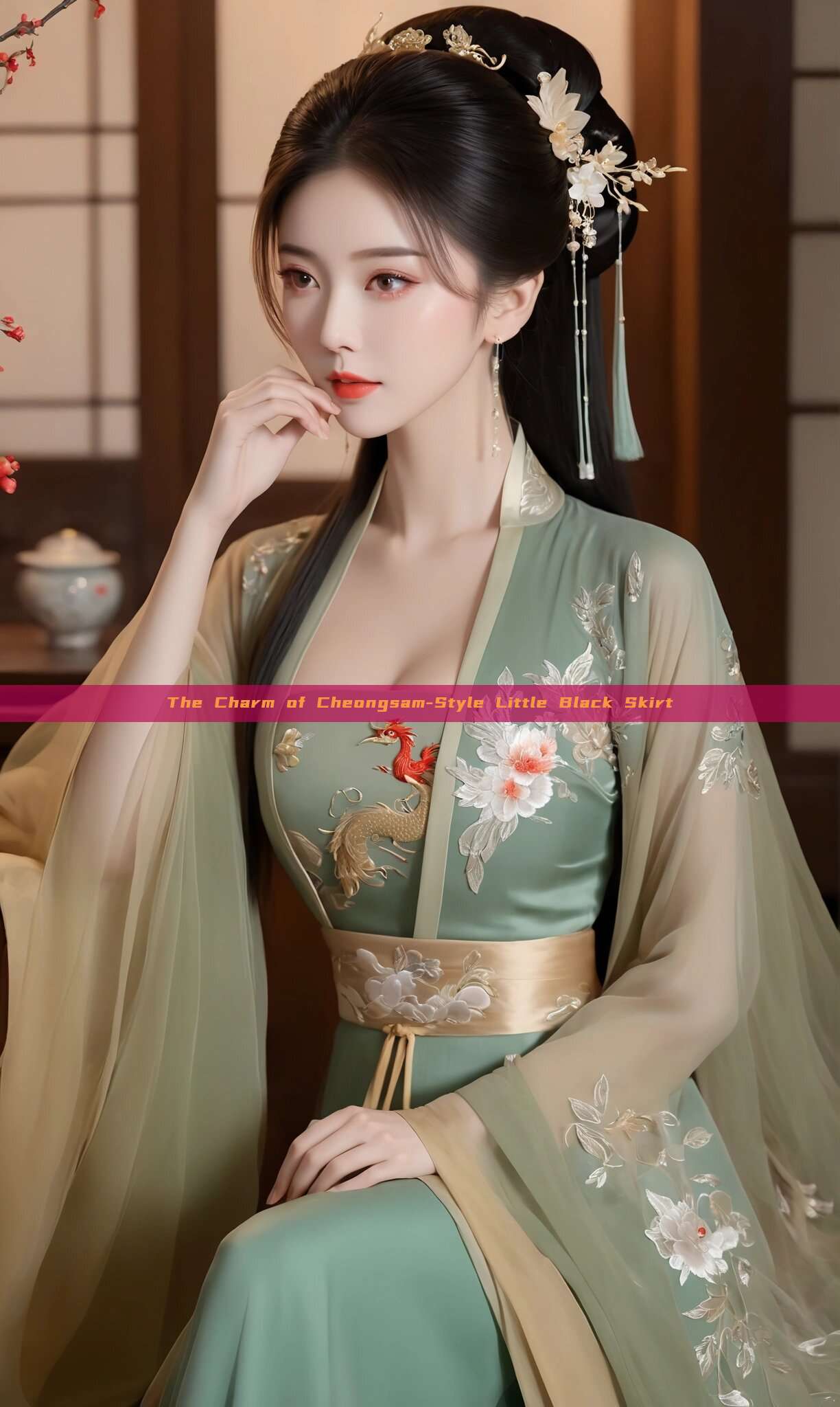 The Charm of Cheongsam-Style Little Black Skirt The Charm of Cheongsam-Style Little Black Skirt