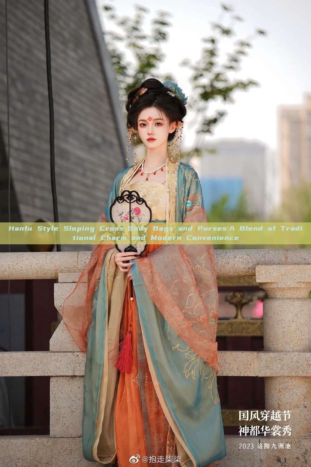 Hanfu Style Sloping Cross-Body Bags and Purses:A Blend of Traditional Charm and Modern Convenience