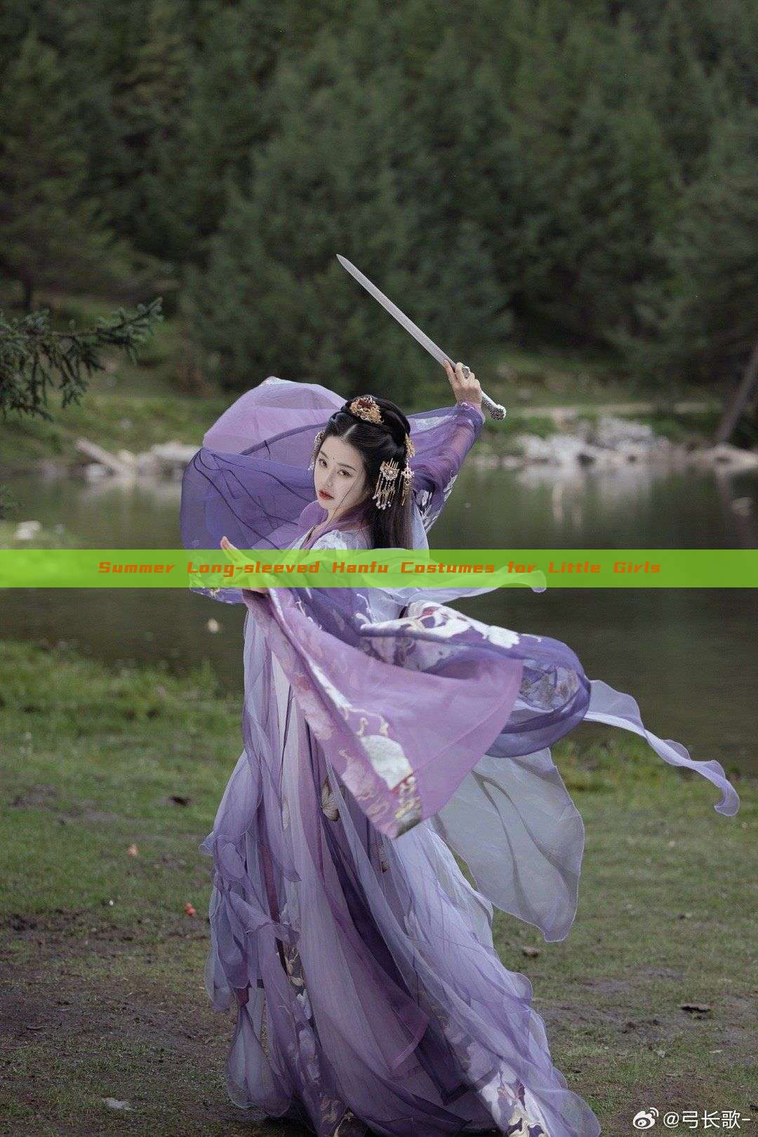 Summer Long-sleeved Hanfu Costumes for Little Girls Summer Long-sleeved Hanfu Costumes for Little Girls