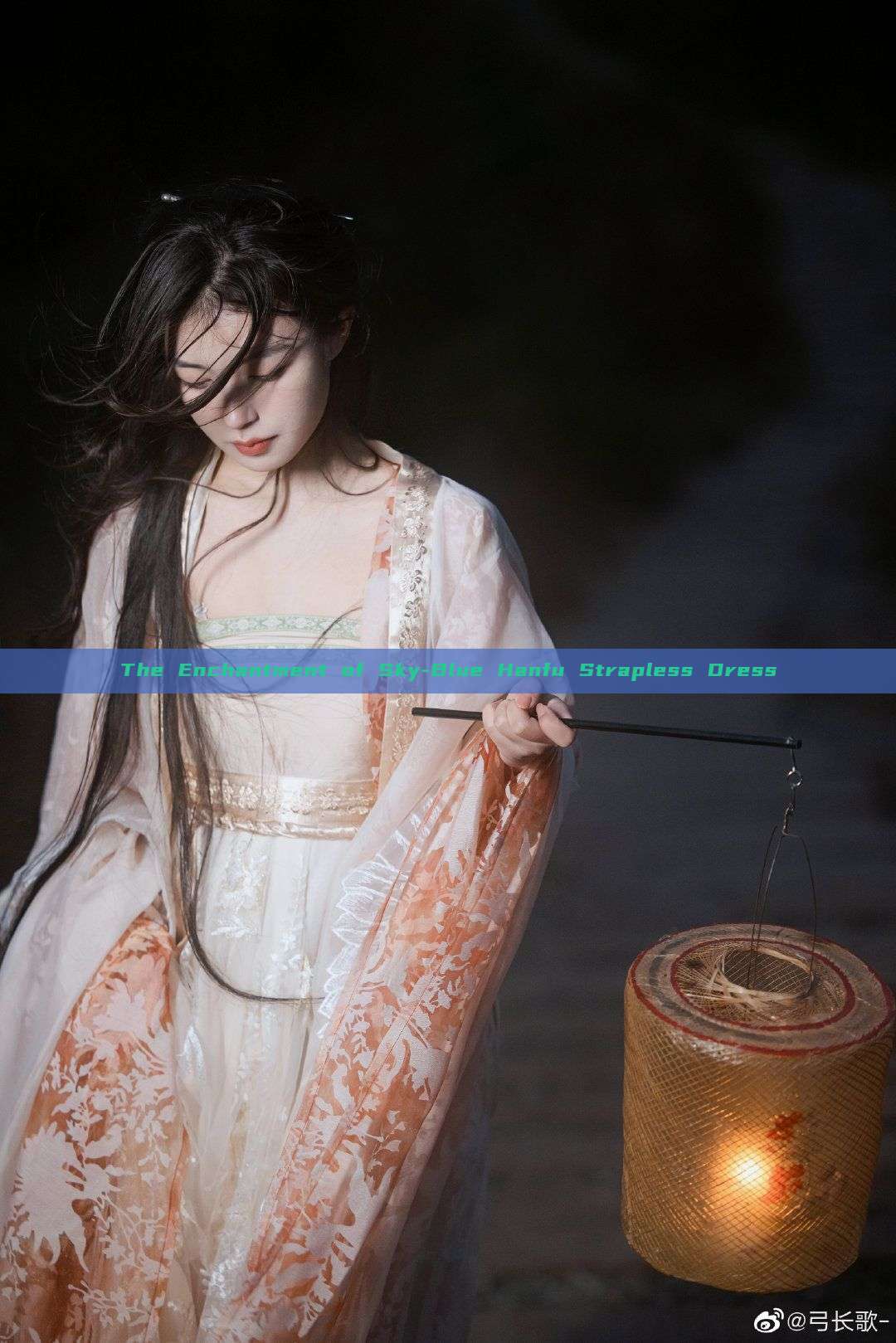 The Enchantment of Sky-Blue Hanfu Strapless Dress The Enchantment of Sky-Blue Hanfu Strapless Dress