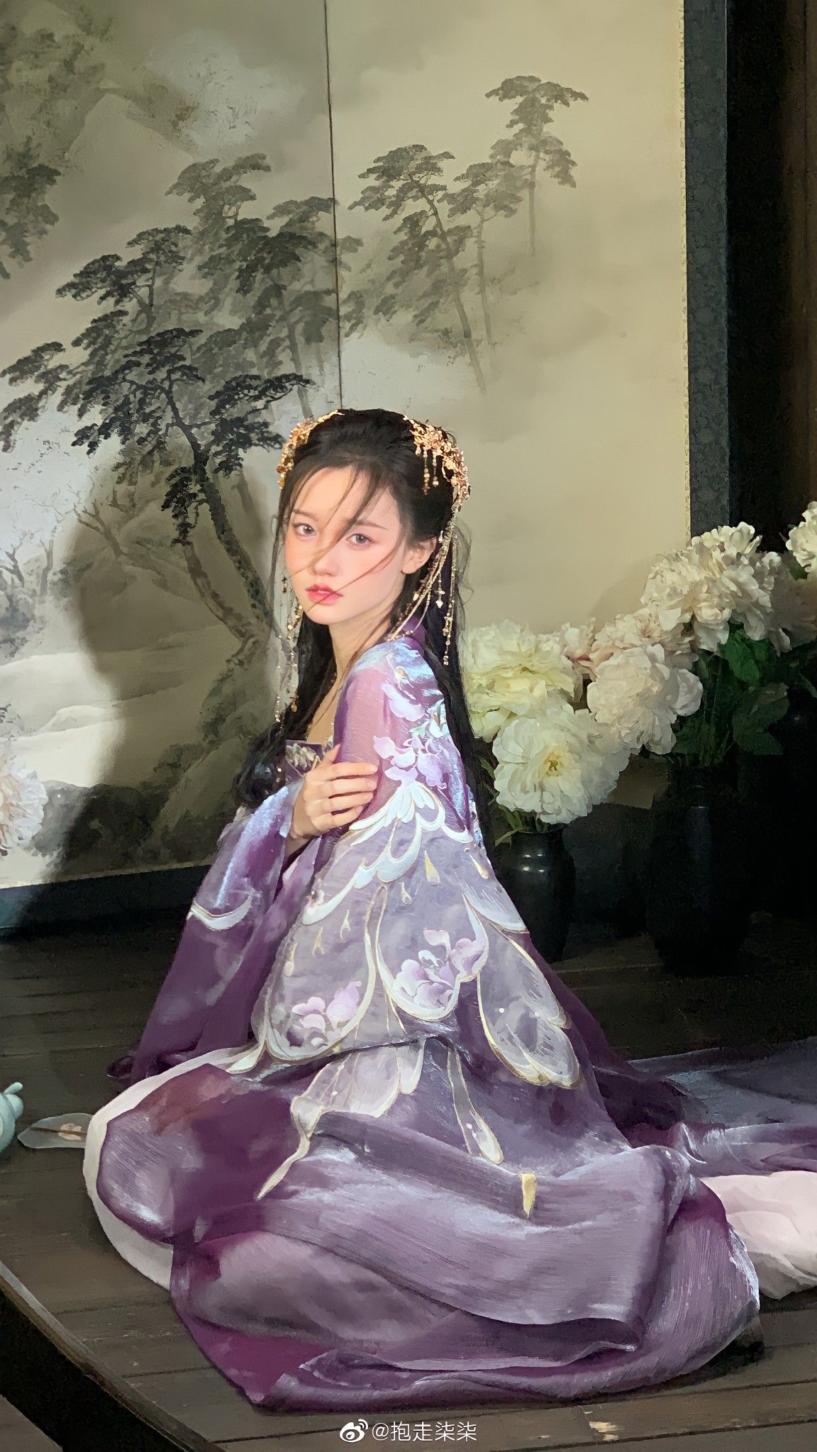 Splendor of the Hanfu:A Red Chest-Length Robe with a Skirt Length of 12 Meters Splendor of the Hanfu:A Red Chest-Length Robe with a Skirt Length of 12 Meters