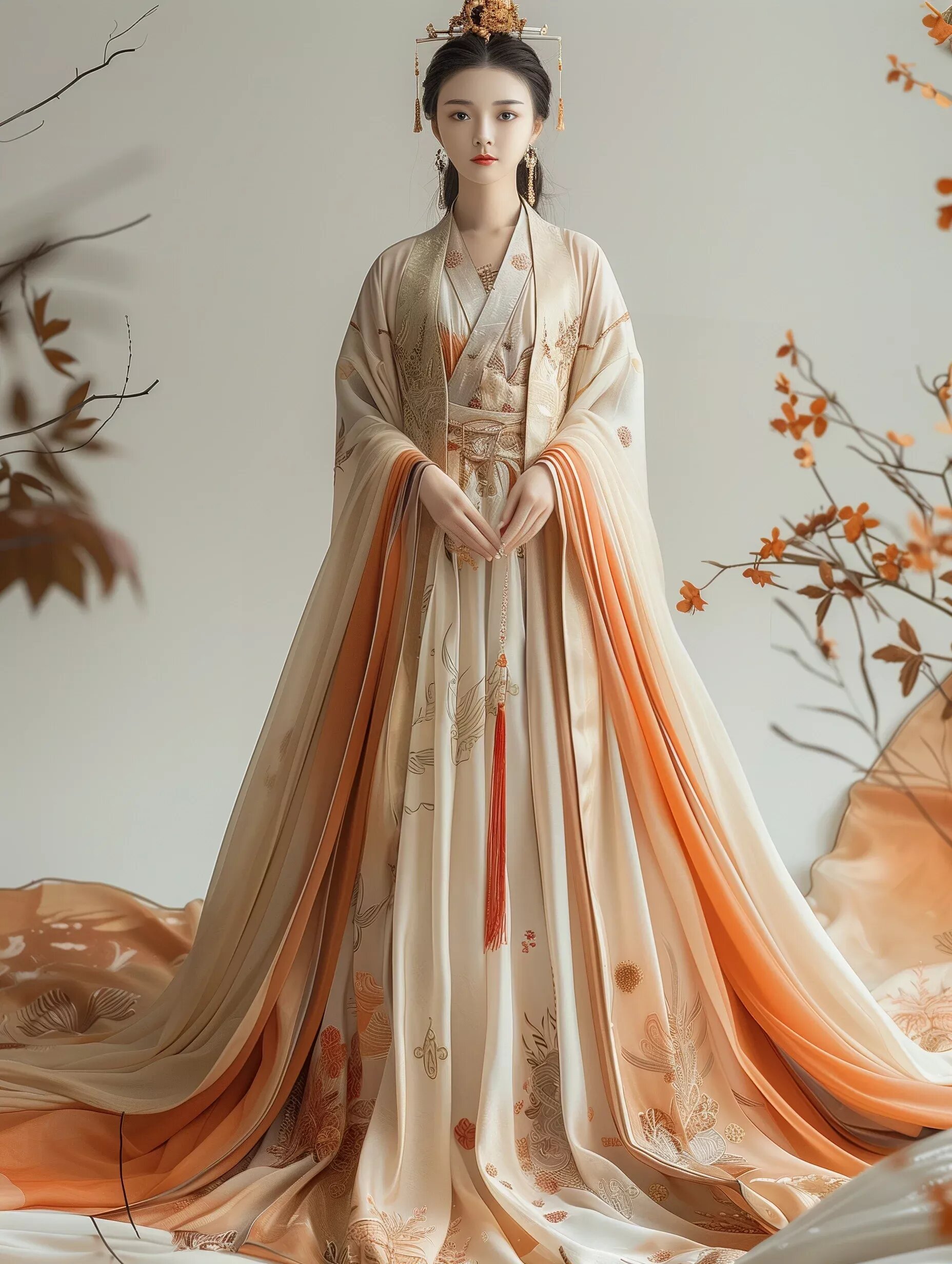 Authentic Original Hanfu Costume in a Full Black Theme Authentic Original Hanfu Costume in a Full Black Theme