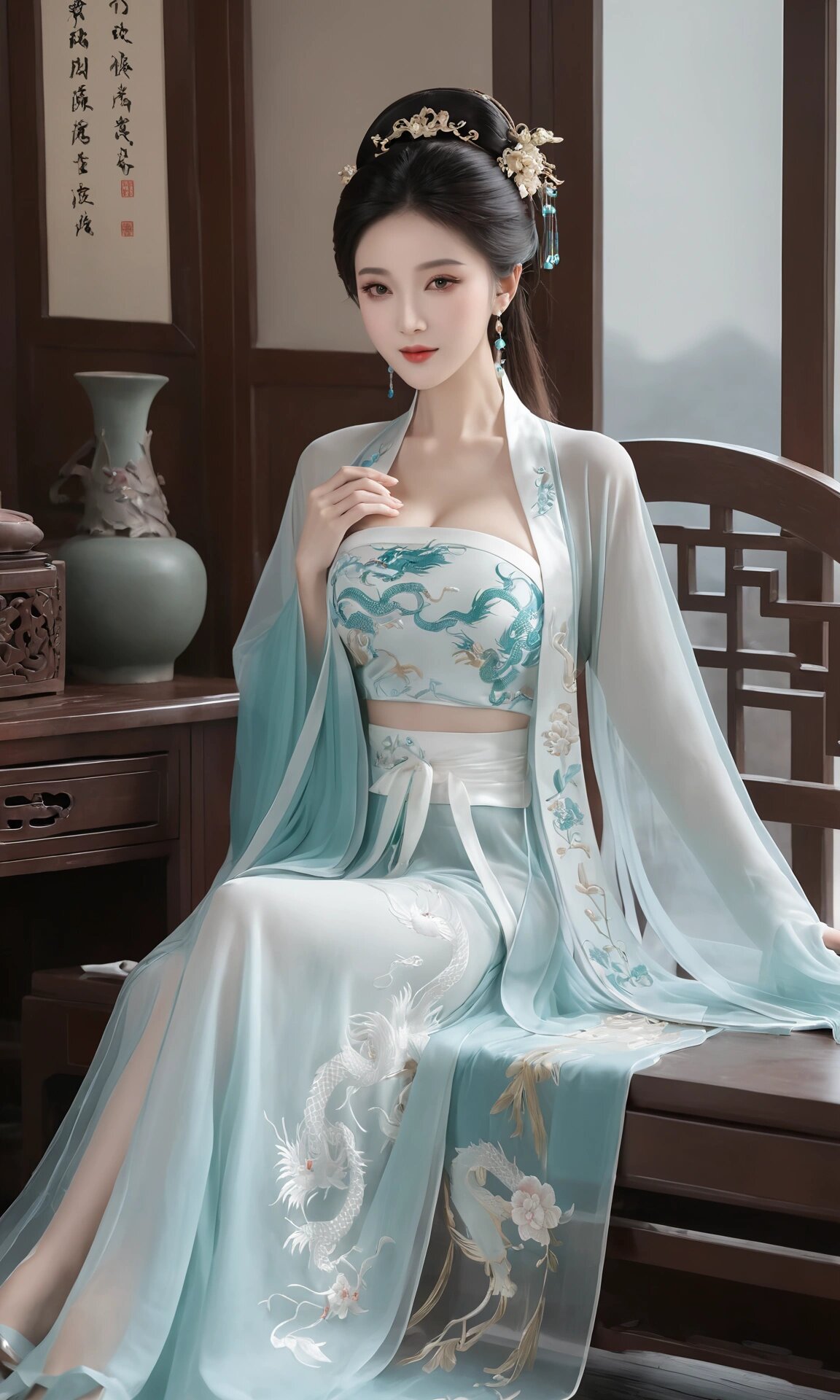Embracing the Enchantment of Qiqiao Cheongsam with Blue and White Porcelain Patterns Embracing the Enchantment of Qiqiao Cheongsam with Blue and White Porcelain Patterns