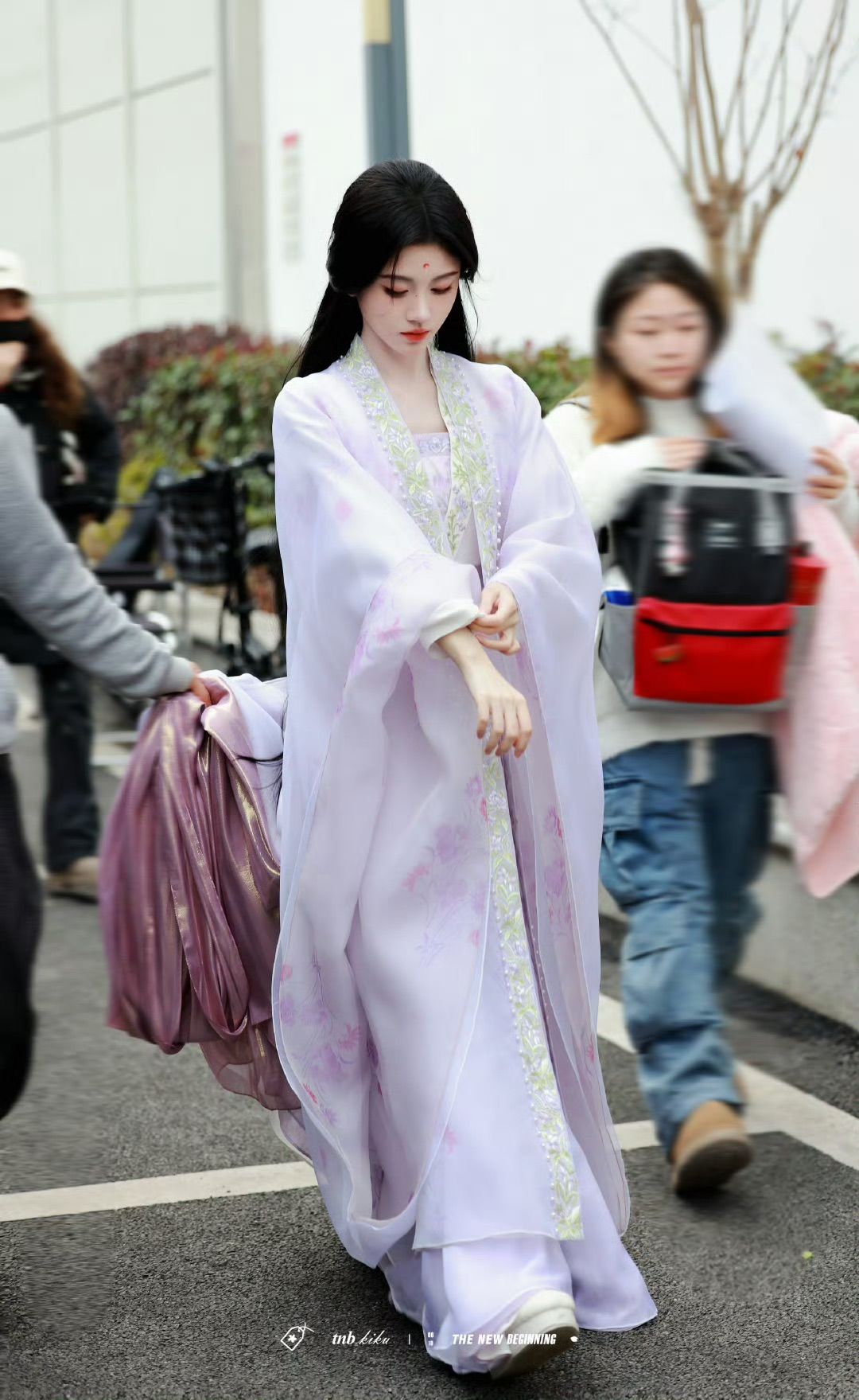 The Enchantment of a Long,Purple Cheongsam The Enchantment of a Long,Purple Cheongsam