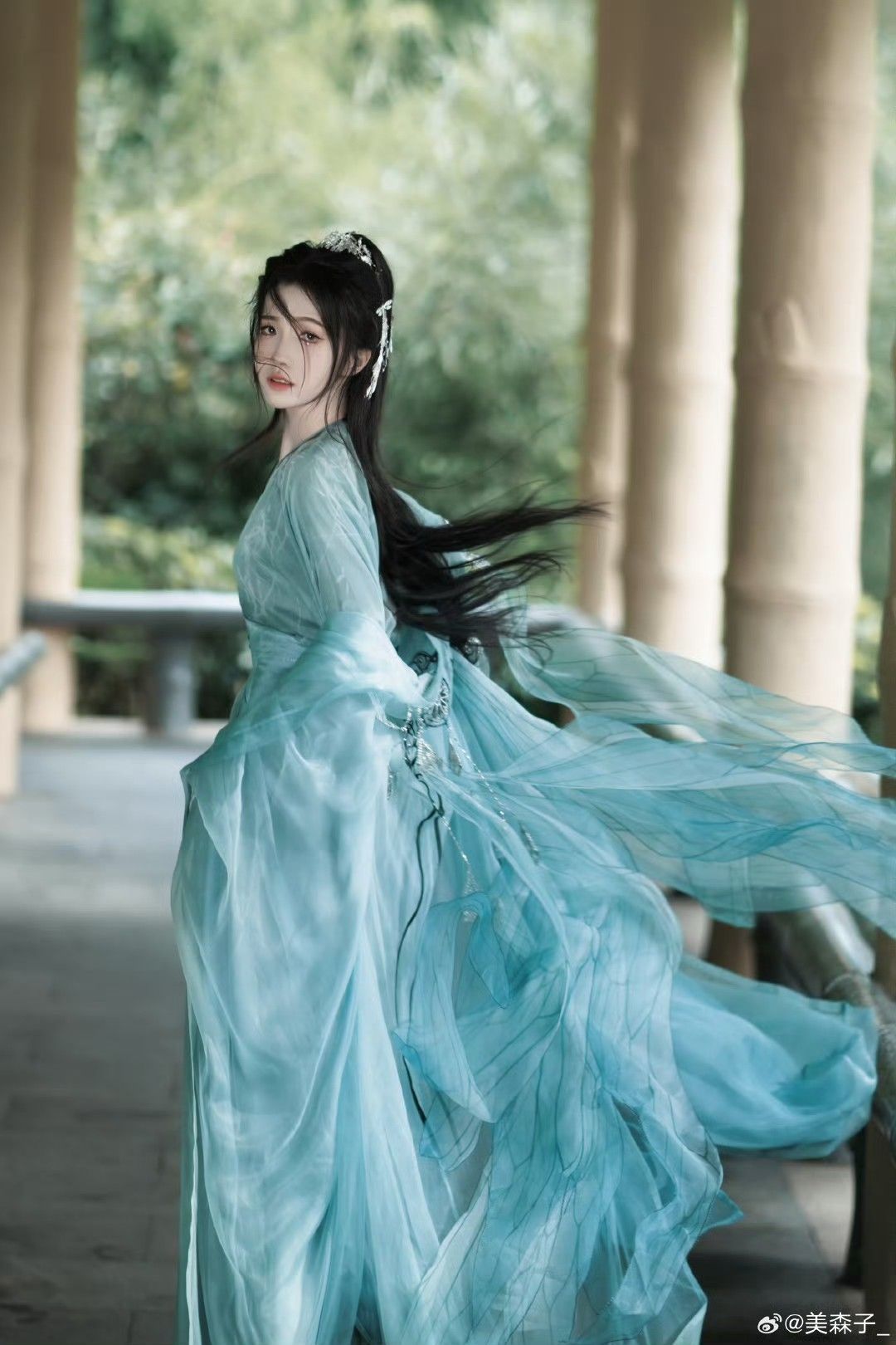 Childrens Traditional Hanfu Summer Dress for Girls in Ancient Style Childrens Traditional Hanfu Summer Dress for Girls in Ancient Style