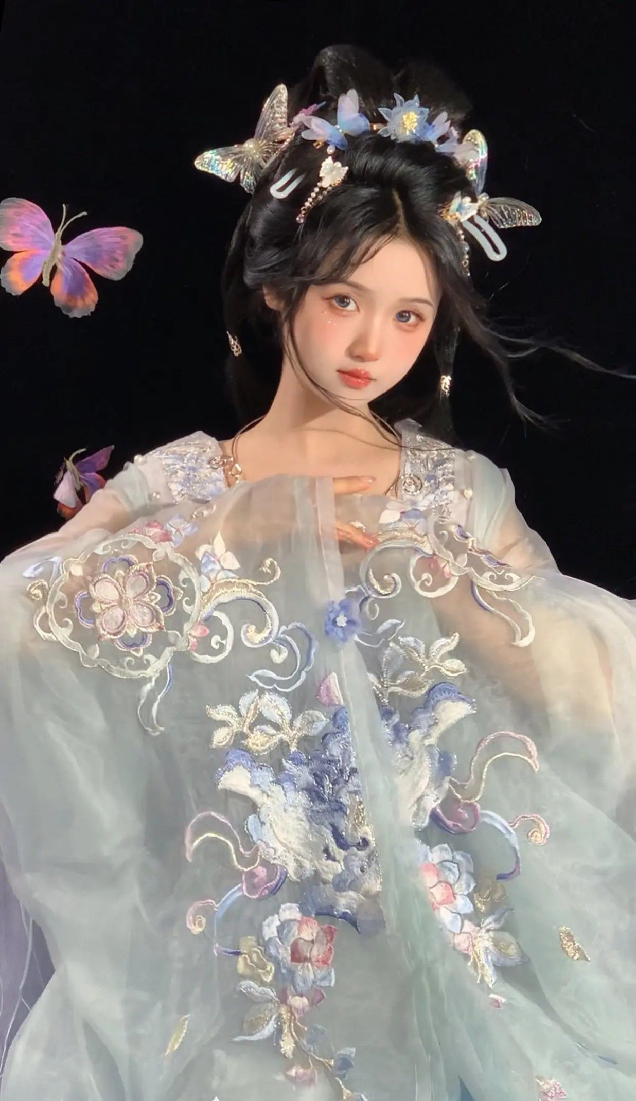 A Set of Traditional Girls Hanfu Hair Accessories