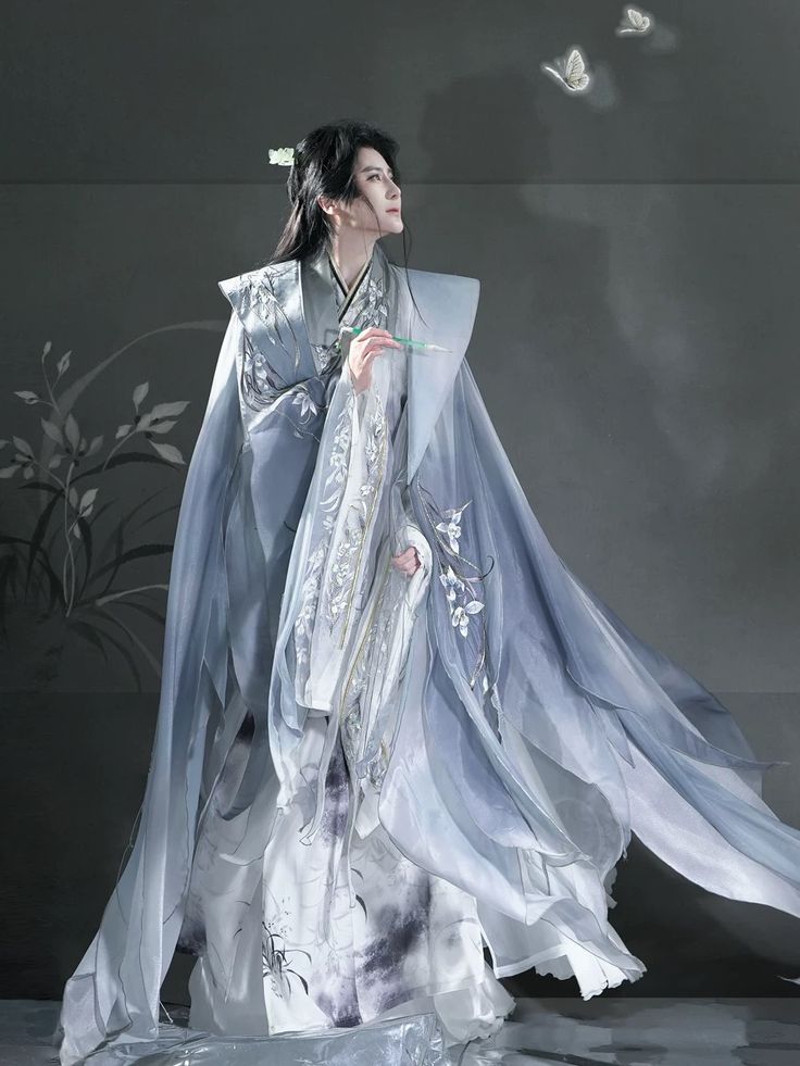 Chahanfu Style Aircraft-Inspired Snowfall Chiffon Blouse Chahanfu Style Aircraft-Inspired Snowfall Chiffon Blouse
