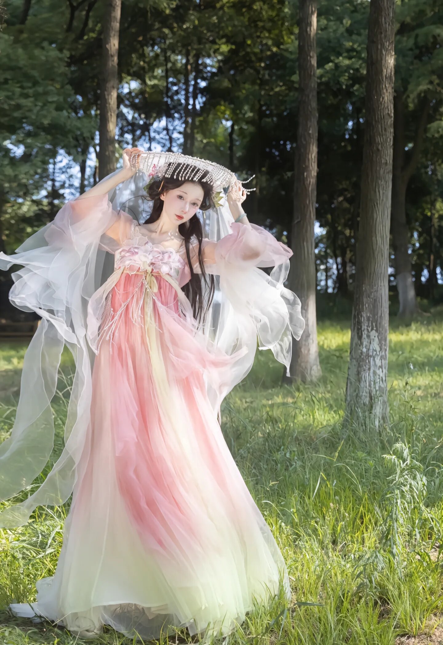 Traditional Chinese-Style Parent-Child Hanfu Attire for Summer Traditional Chinese-Style Parent-Child Hanfu Attire for Summer