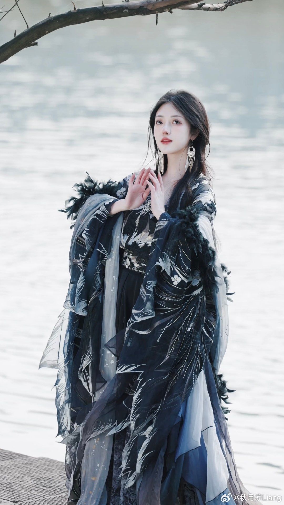 Winter Elegance in Black Hanfu Jacket Winter Elegance in Black Hanfu Jacket